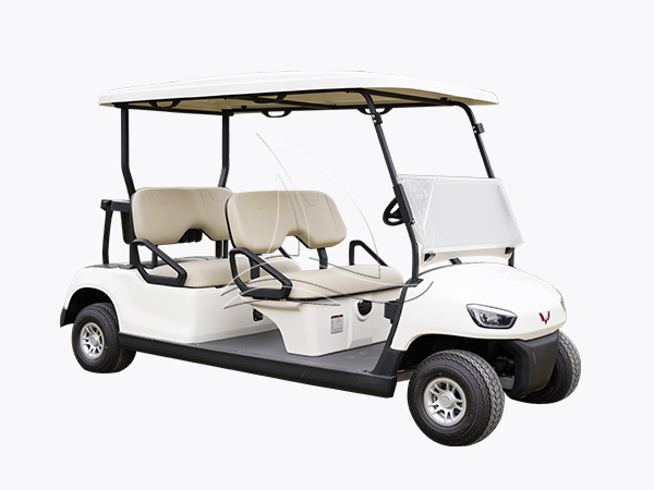 4 Seats White Golf Cart